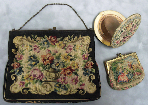 PETIT POINT PURSE

COMPACT AND COIN PURSE

CIRCA 1940'S

$125.00